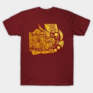 golden maya traveller pattern ecopop T-Shirt